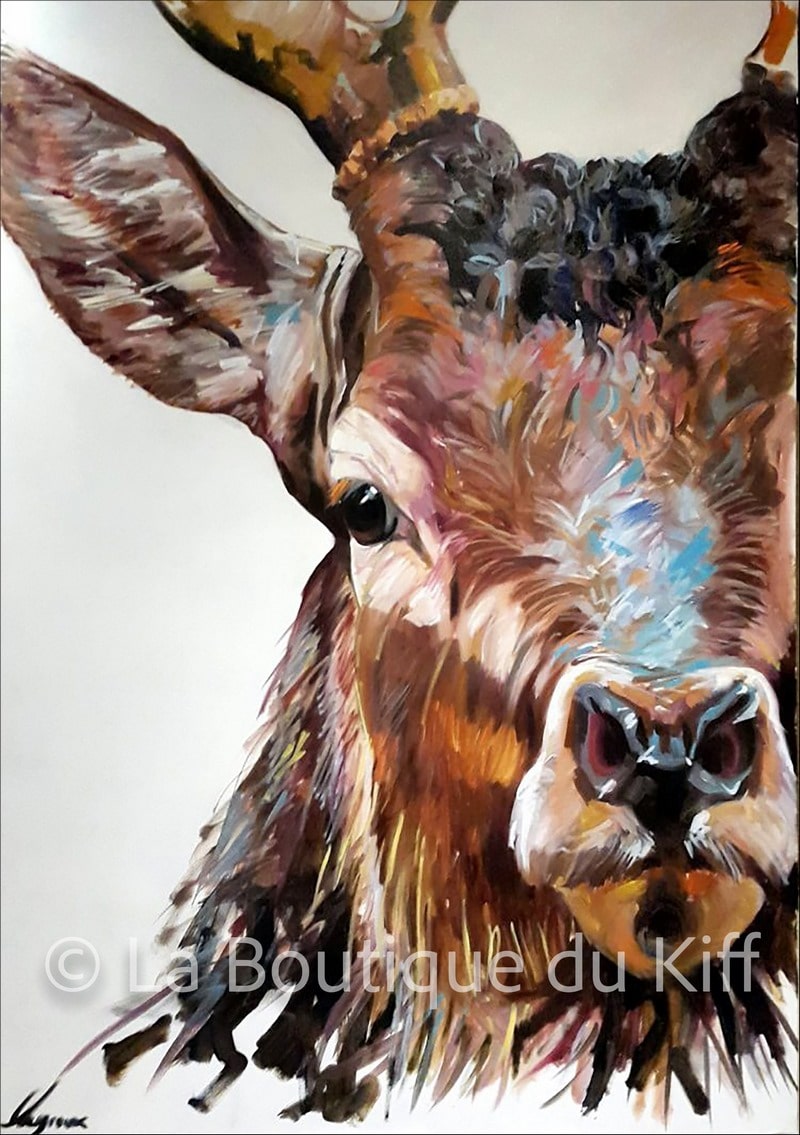 Carte Cerf Majestueux - La Boutique du kiff de Louise Groux, artiste peintre