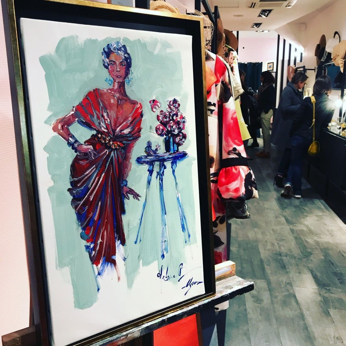 Exposition peinture à la boutique Madame B - Louise Groux Artiste peintre