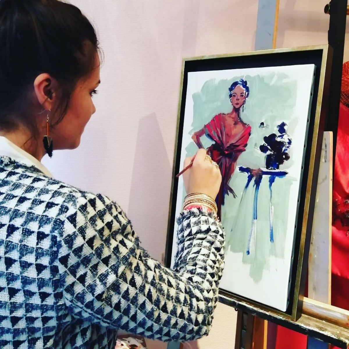 Exposition peinture à la boutique Madame B - Louise Groux Artiste peintre