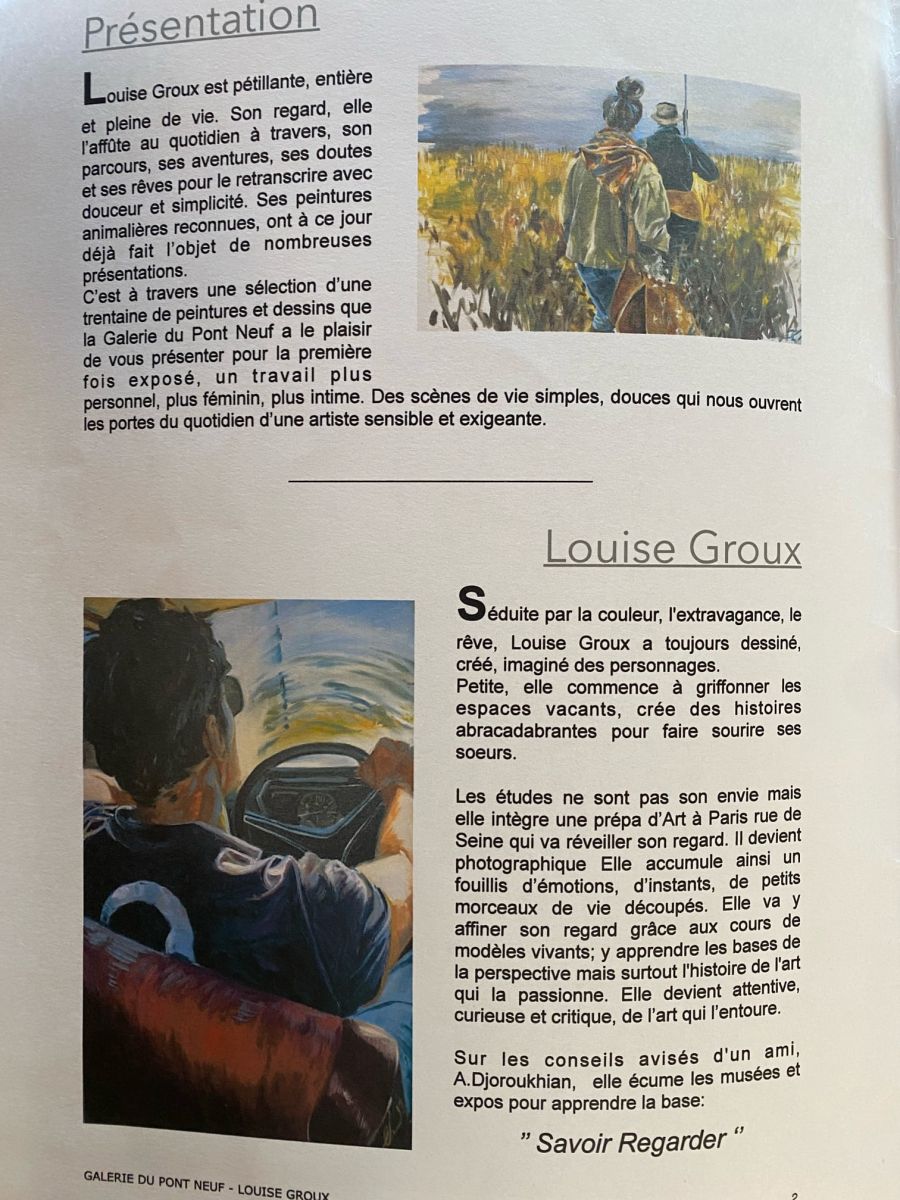 Evénement 25 - Louise Groux, Artiste peintre