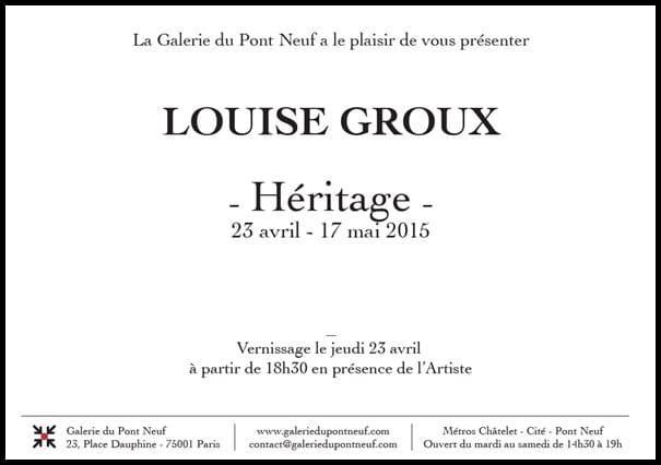 Exposition personnelle, Galerie du Pont Neuf - Louise Groux, Artiste peintre