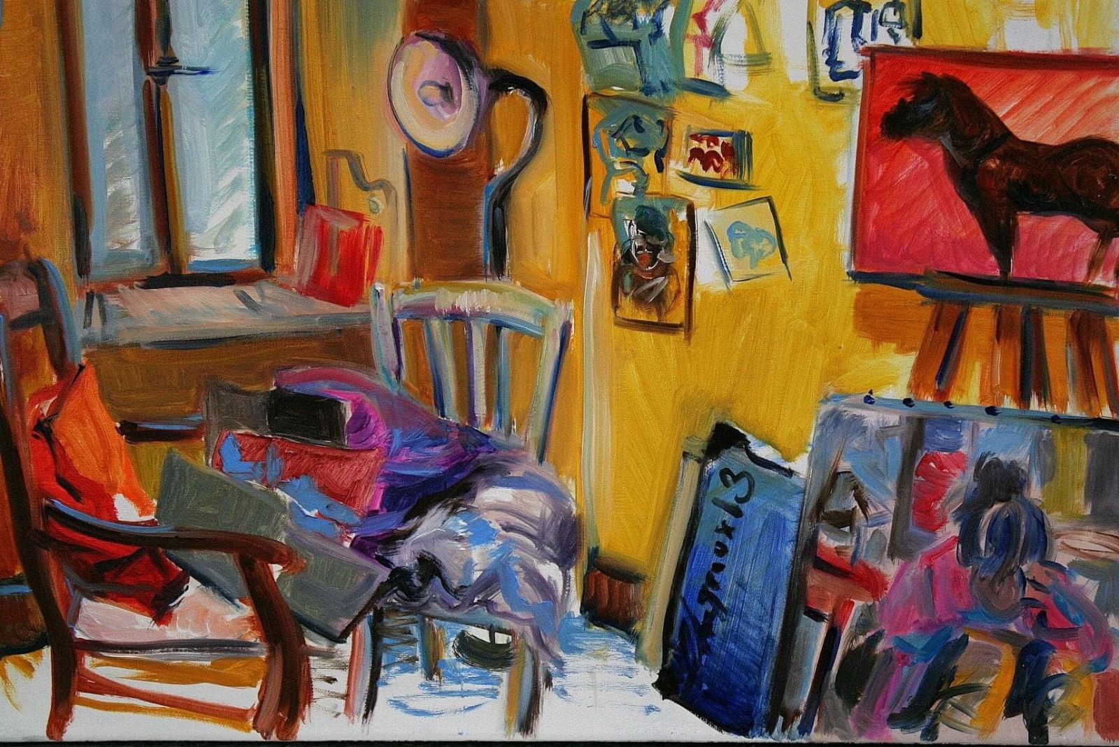 Scènes de vies : GMAC, Saint Sulpice (2012) - Louise Groux, Artiste peintre