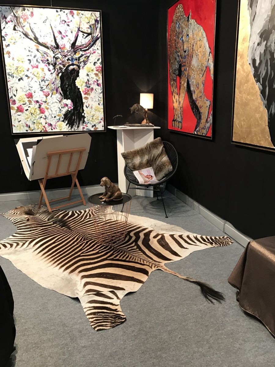 Exposition peinture à Madrid Cinegética 2016 - Louise Groux Artiste peintre