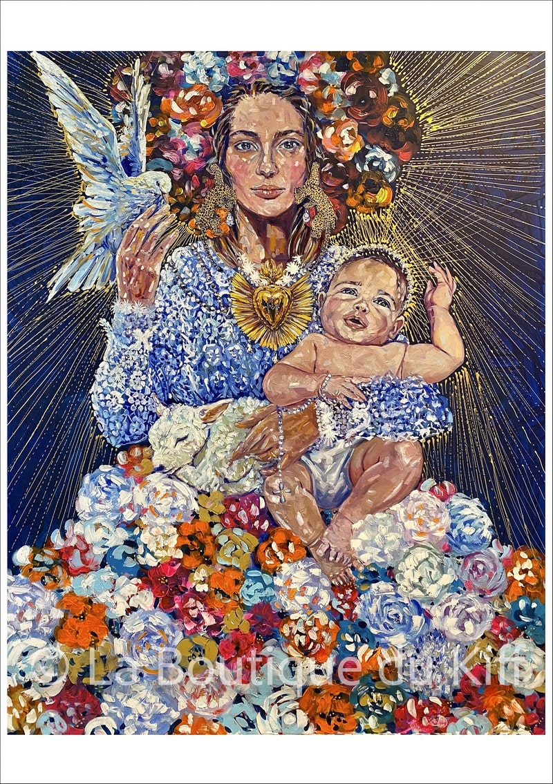 Carte Femme Sacrée : Alléluia - Louise Groux - Artiste Peintre