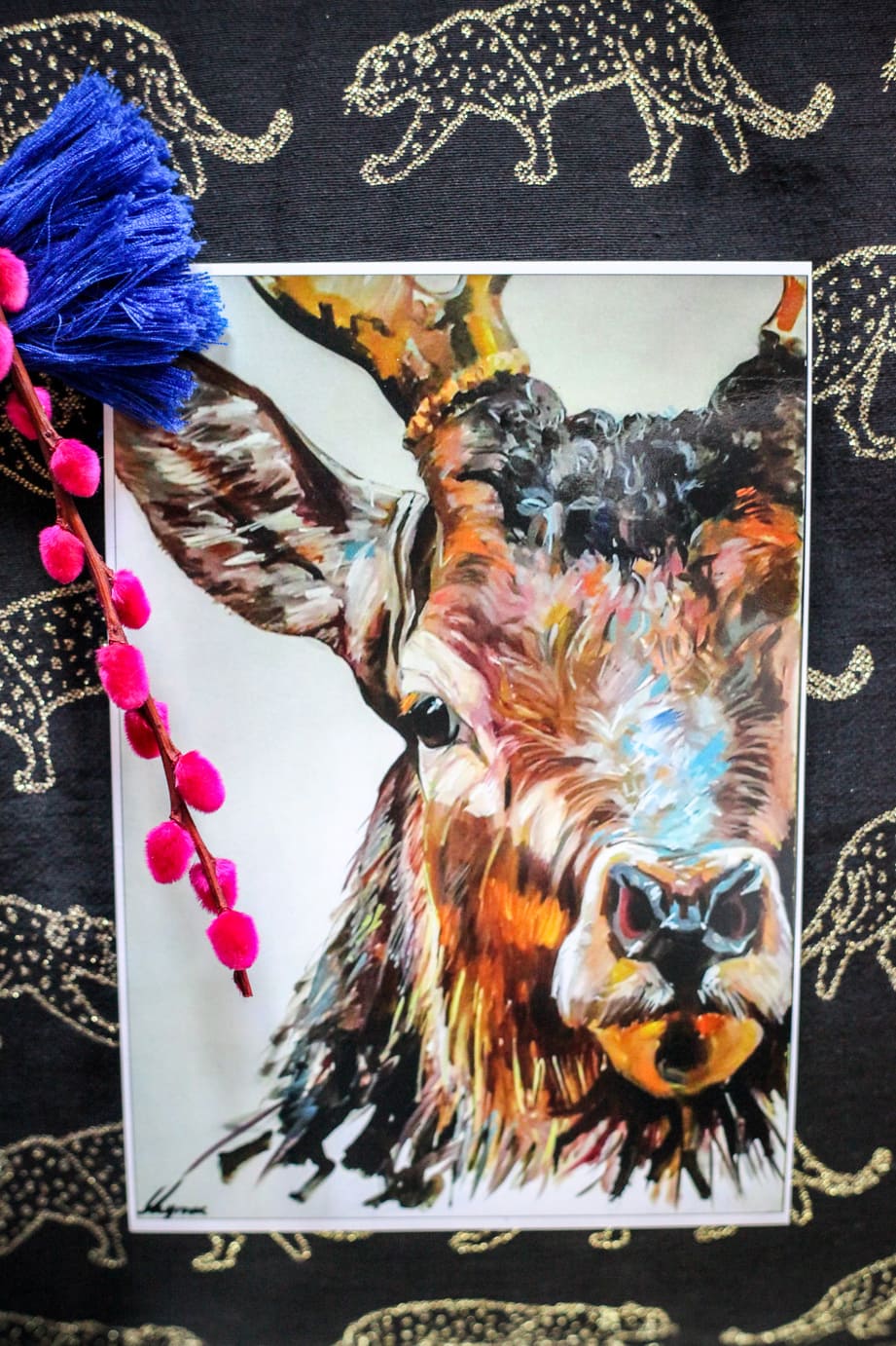 Carte Cerf Majestueux Le Doyen - Louise Groux - Artiste Peintre