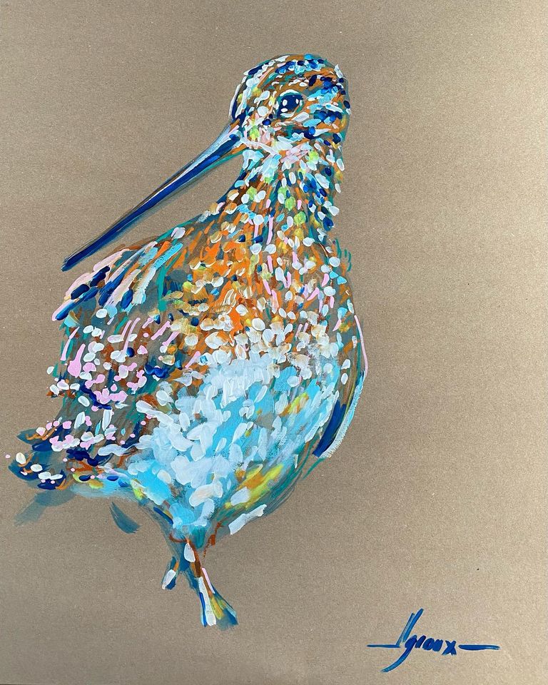 Bécasse - Louise Groux - Artiste Peintre